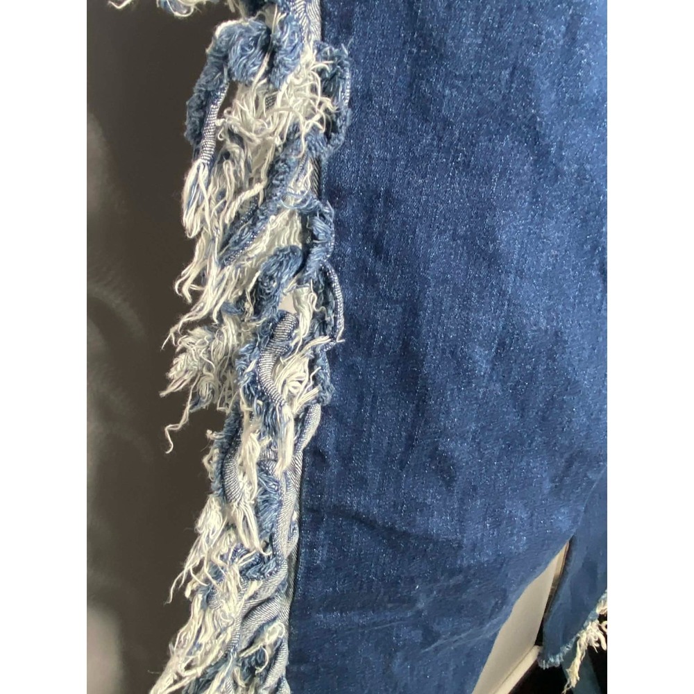 Loverly Fit jeans women's size 11 dark wash Fringe front‎ tie straight High Rise - Picture 5 of 7